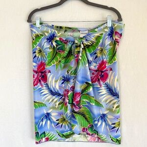 Jantzen Beach Cover Up Tie Skirt Tropical Print